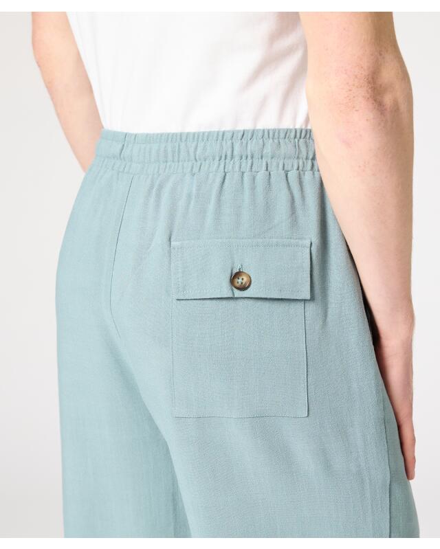 شورت بنسبة كتان للرجال، أزرق بترولي (KiK Shorts mit Leinenanteil (petrol)) — KiK, منتج ألماني أصلي في المغرب