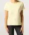 T-Shirt mit umgeschlagenen Ärmeln hellgelb bedruckt