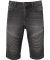 Jeans bermuda in bikerstijl denim zwart