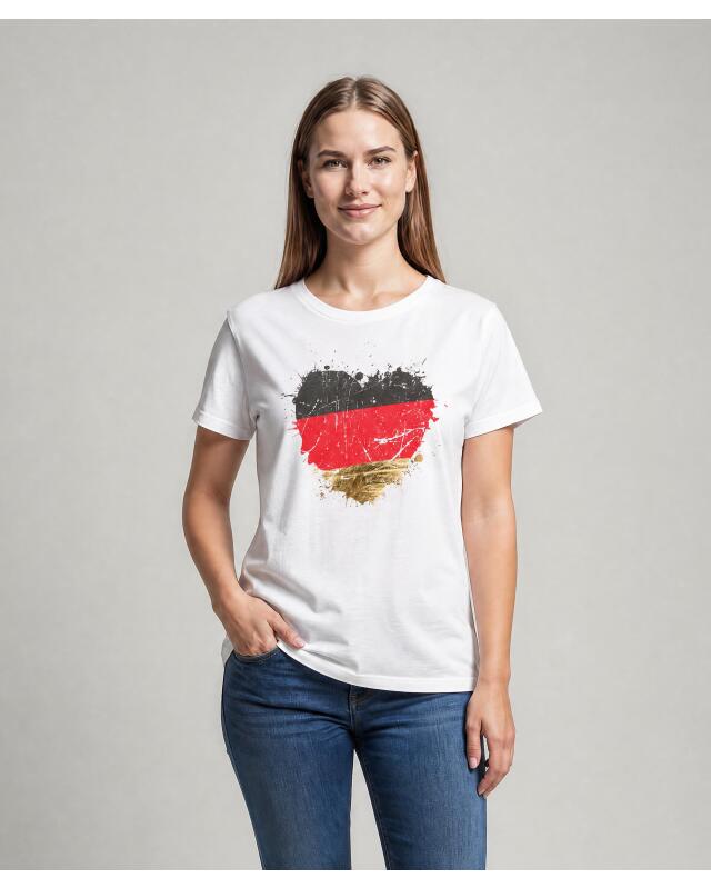Germany football T-shirt for women, white (KiK Fußball T-Shirt Deutschland (weiß)) — KiK, authentic German product in Morocco