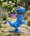 Garten Deko-Drache hellblau melange