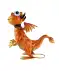 Garten Deko-Drache orange