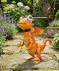 Garten Deko-Drache orange