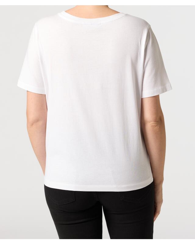 T-shirt à imprimé estival femme, blanc imprimé (KiK T-Shirt mit sommerlichem Print (weiß bedruckt)) — KiK, produit allemand authentique au Maroc