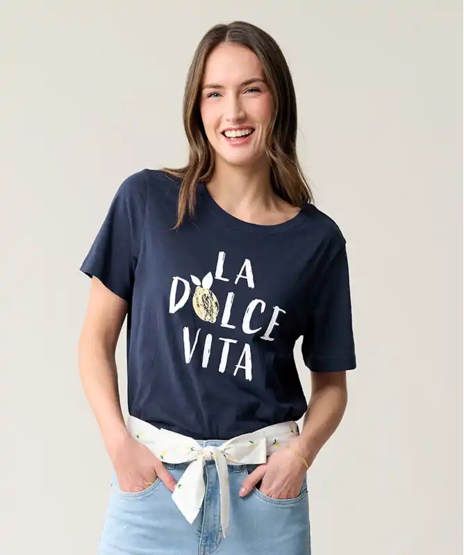 T-Shirt mit sommerlichem Print