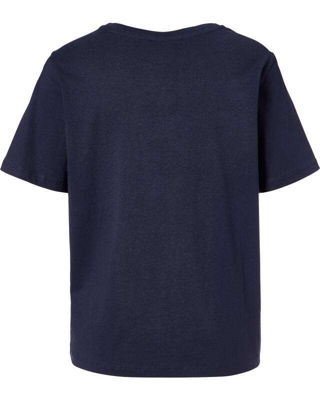 T-shirt à imprimé estival femme, bleu marine imprimé (KiK T-Shirt mit sommerlichem Print (dunkelblau bedruckt)) — KiK, produit allemand authentique au Maroc