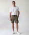 Short met zakken met ritssluiting kaki