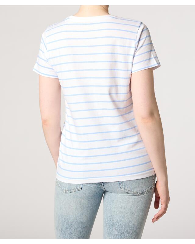 T-shirt sous licence femme, blanc/bleu clair (KiK Lizenz T-Shirt (weiß/hellblau)) — KiK, produit allemand authentique au Maroc