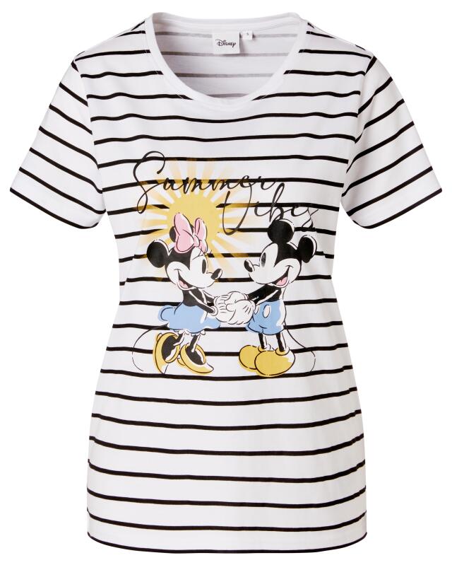 تيشيرت بتصميم شخصية مرخصة للنساء، أبيض كسري مخطط (KiK Lizenz T-Shirt (offwhite gestreift)) — KiK, منتج ألماني أصلي في المغرب