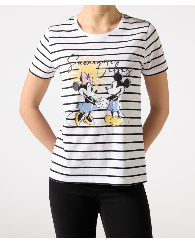 تيشيرت بتصميم شخصية مرخصة للنساء، أبيض كسري مخطط (KiK Lizenz T-Shirt (offwhite gestreift)) — KiK, منتج ألماني أصلي في المغرب