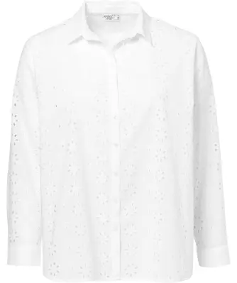 Blouse met oogjesborduursel