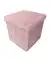 Sitzhocker mit Aufbewahrungsfunktion rosa