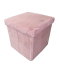 Sitzhocker mit Aufbewahrungsfunktion rosa