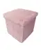 Sitzhocker mit Aufbewahrungsfunktion rosa