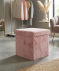 Sitzhocker mit Aufbewahrungsfunktion rosa