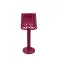 Solarlampe mit geflochtenem Schirm pink