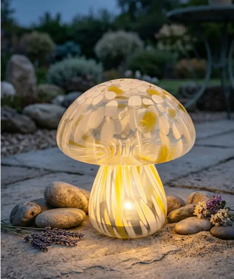 Solarleuchte Glaspilz