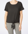 T-Shirt mit Knotendetail schwarz