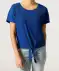 T-Shirt mit Knotendetail blau
