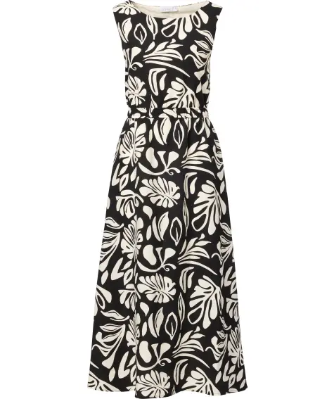 Kleid ärmellos gemustert