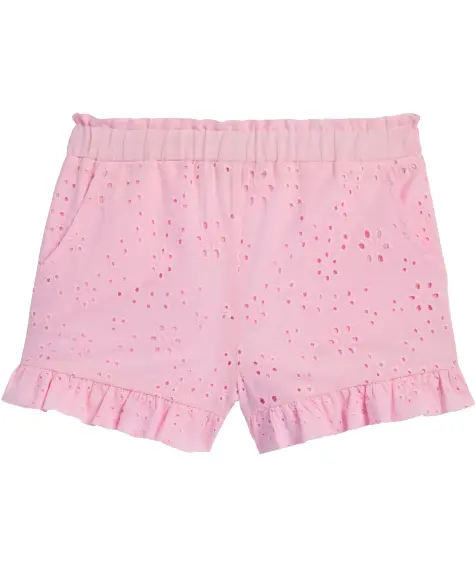 Shorts mit Lochstickereien