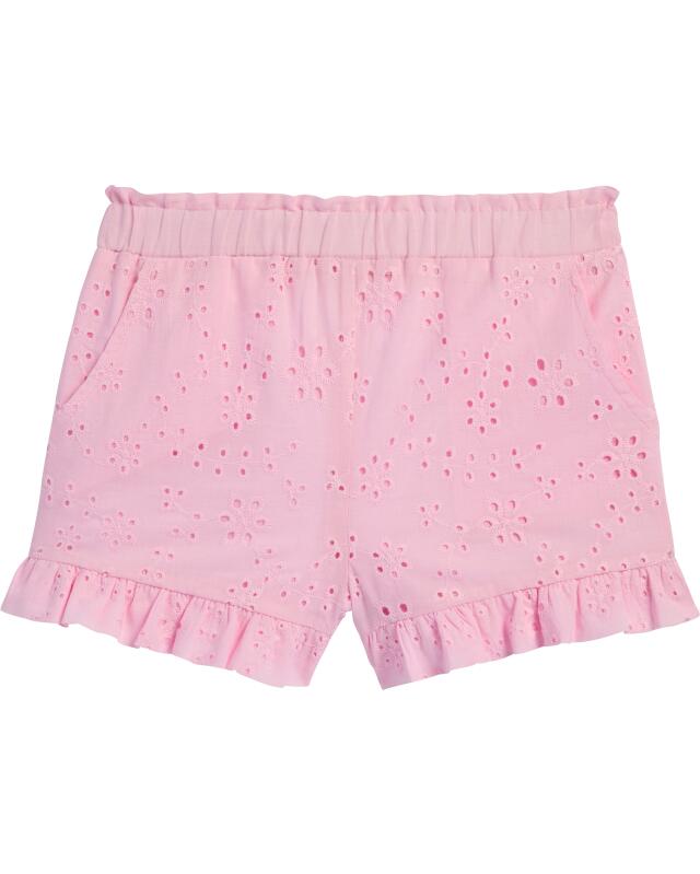 Shorts with eyelet embroidery for girls, light pink (KiK Shorts mit Lochstickereien (hellrosa)) — KiK, authentic German product in Morocco