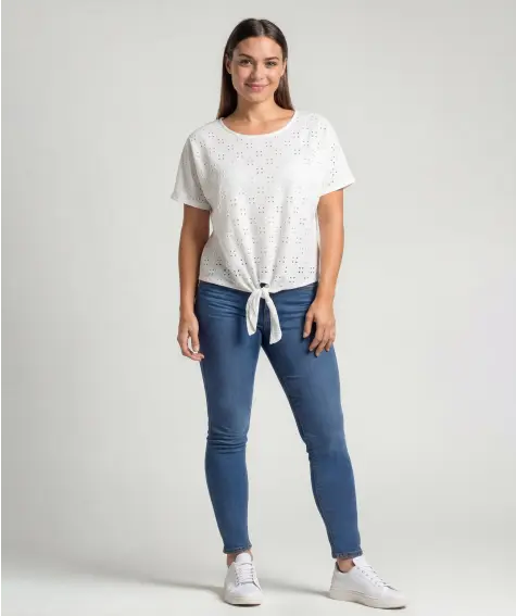 T-Shirt mit Lochmuster