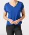 Tričko s háčkovanou krajkou modrá