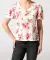 T-shirt met bloemen wit/rood