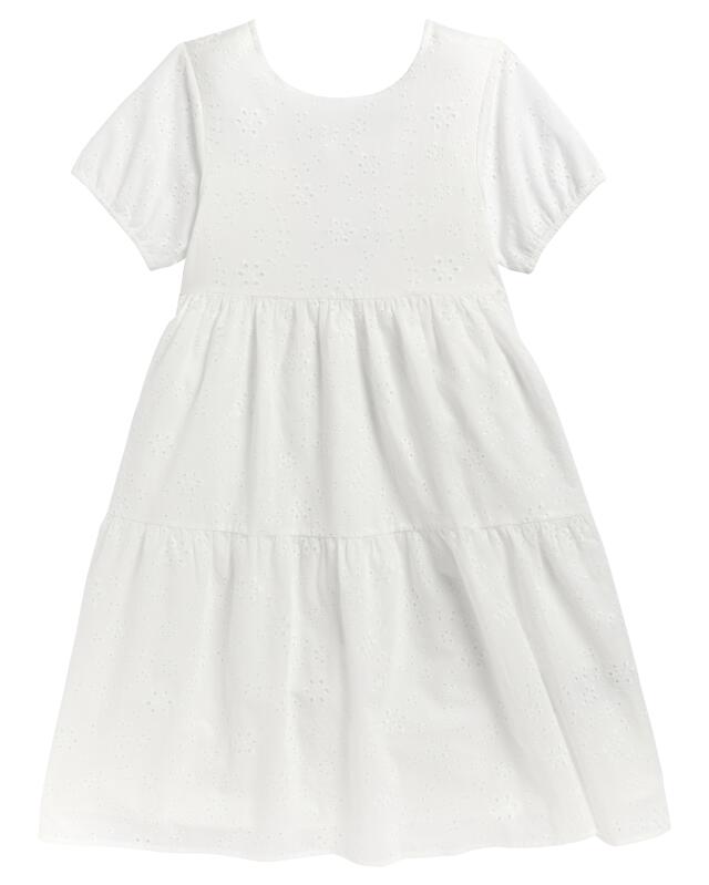 Robe à cut-out fille, blanc (KiK Kleid mit Cut-out (weiß)) — KiK, produit allemand authentique au Maroc