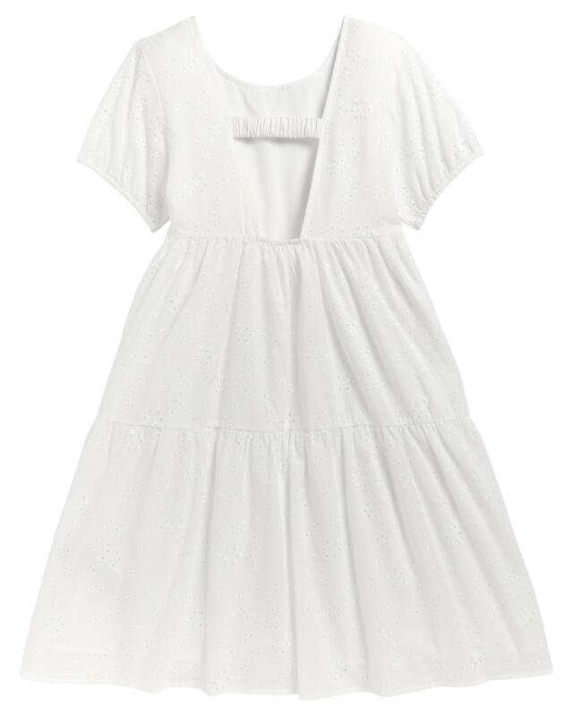 Robe à cut-out fille, blanc (KiK Kleid mit Cut-out (weiß)) — KiK, produit allemand authentique au Maroc