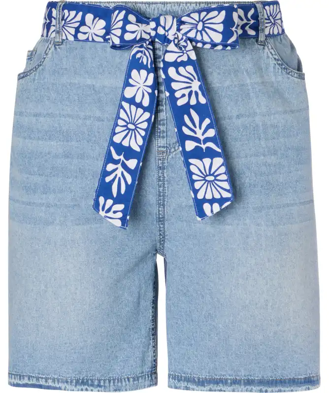 Denim shorts met riempje