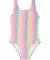 Zwempak kleurrijk gestreept lichtroze gestreept