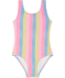 Strój kąpielowy jasnoróżowy w paski