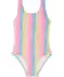 Zwempak kleurrijk gestreept lichtroze gestreept