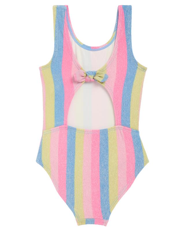 Maillot de bain à rayures multicolores fille, rose clair rayé (KiK Bunt gestreifter Badeanzug (hellrosa gestreift)) — KiK, produit allemand authentique au Maroc