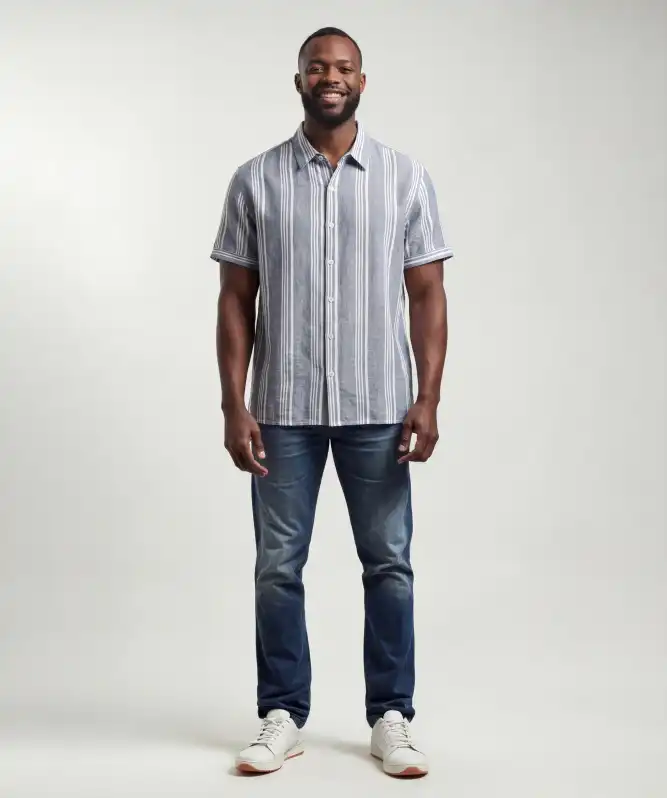 Hemd mit Leinenanteil