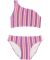 Glitzer-Bikini pink gestreift