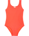 Badeanzug mit Perlen neon orange