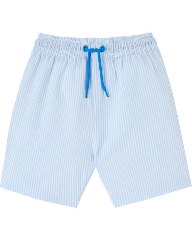 Striped swim shorts for boys, light blue (KiK Badeshorts gestreift (hellblau)) — KiK, authentic German product in Morocco