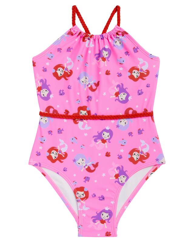Maillot de bain à détails tressés fille, rouge — KiK, produit allemand authentique au Maroc