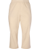 Lockere Hose aus Popeline Beige