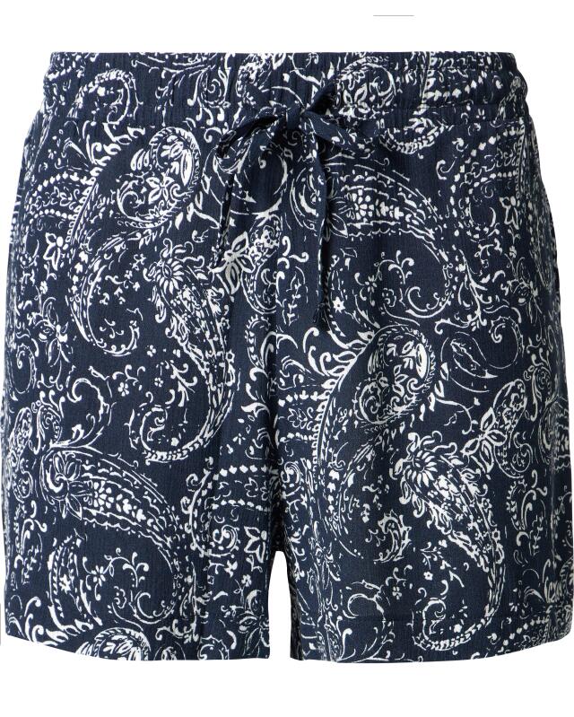 Short court paisley femme, blanc/bleu (KiK Kurze Shorts Paisley (weiß/blau)) — KiK, produit allemand authentique au Maroc