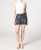 Kurze Shorts Paisley weiß/blau