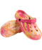 Clogs oranje met patroon
