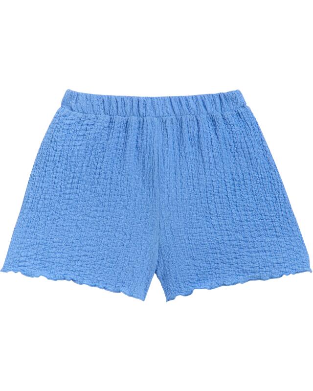 Short effet froissé fille, bleu (KiK Crinkle-Shorts (blau)) — KiK, produit allemand authentique au Maroc