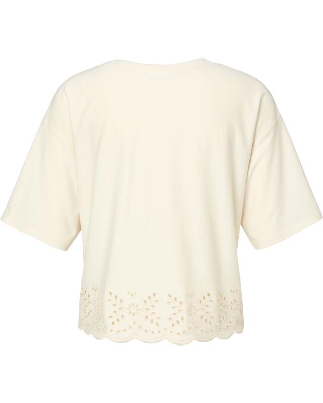 تيشيرت بتطريز مثقب للنساء، بيج (KiK T-Shirt mit Lochstickereien (Beige)) — KiK, منتج ألماني أصلي في المغرب