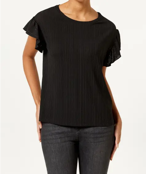 T-Shirt mit Volantärmeln