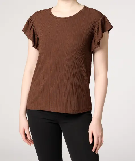 T-Shirt mit Volantärmeln