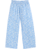 Spodnie o szerokim kroju jasny niebieski z nadrukiem